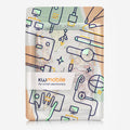 kwmobile Kunstleder eReader Schutzhülle für Kobo Aura Edition 2 Hülle - Falt Cover für E-Reader in Schwarz Mehrfarbig - Travel Schriftzug Schwarz Travel Weltkarte