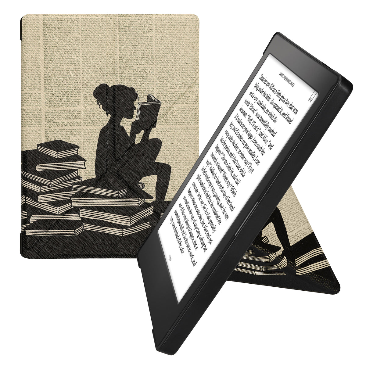 kwmobile Kunstleder eReader Hülle Kobo Aura H2O Edition 1 - Schwarz