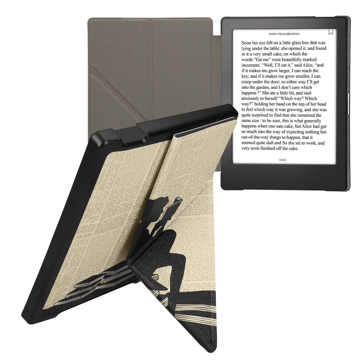 kwmobile Kunstleder eReader Hülle Kobo Aura H2O Edition 1 - Schwarz