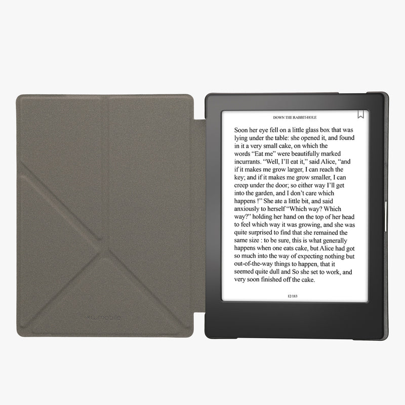 kwmobile Kunstleder eReader Hülle Kobo Aura H2O Edition 1 - Schwarz