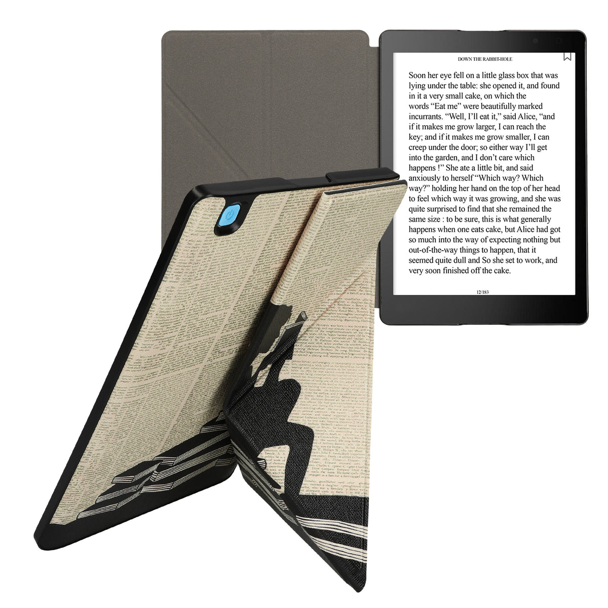 kwmobile Kunstleder eReader Hülle Kobo Aura ONE - Schwarz