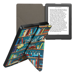kwmobile Kunstleder eReader Hülle Kobo Glo HD - Bibliothek Motto