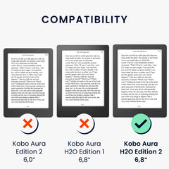 kwmobile Flip Cover Kobo Aura H2O Edition 2 - Dunkelblau