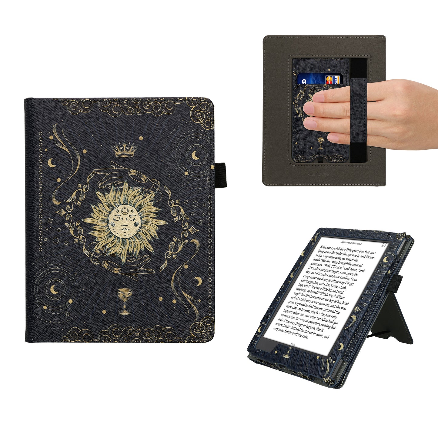 kwmobile Flip Cover Kobo Aura H2O Edition 2 - Dunkelblau