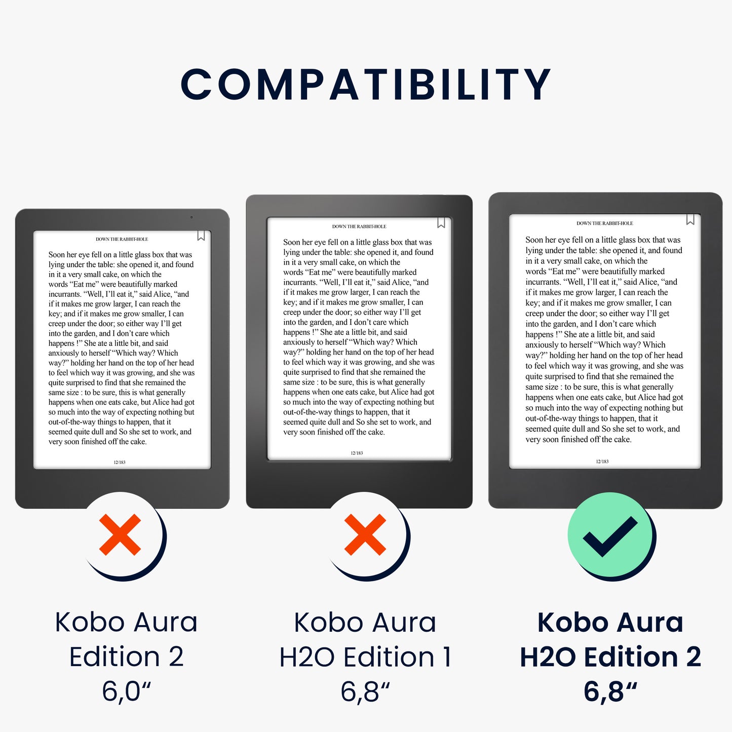 kwmobile Flip Cover Kobo Aura H2O Edition 2 - Taupe