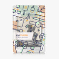 kwmobile Schutzhülle für Kobo Aura Edition 1 Hülle - eReader Flip Case mit Handschlaufe und Auto Sleep Funktion - Lesende Frau mit Schwarz Beige Schwarz  [dsg01]