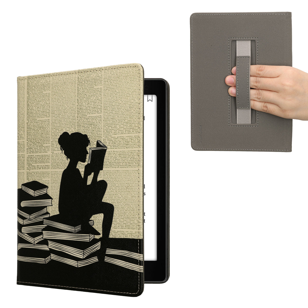 kwmobile Schutzhülle Kobo Aura ONE Flip Case - Schwarz