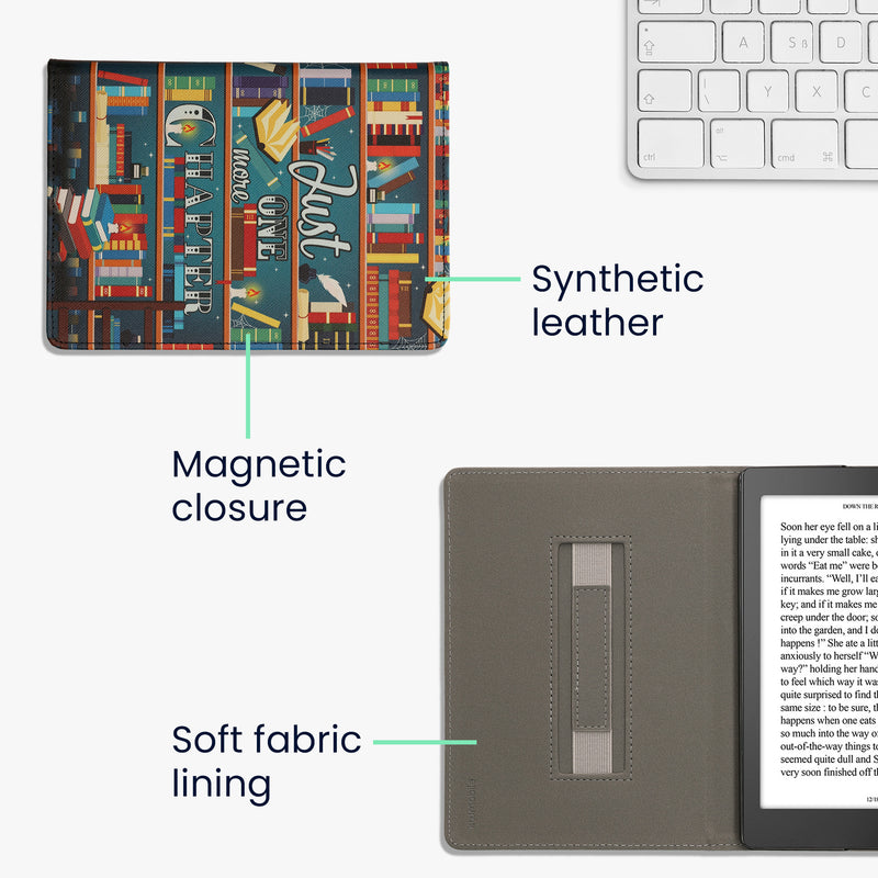 kwmobile Schutzhülle Kobo Aura ONE Flip Case - Lesende Frau