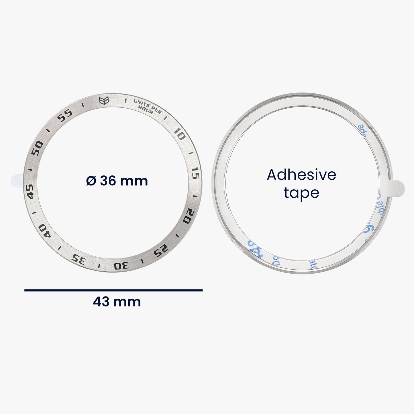 kwmobile Schutzring kompatibel mit Samsung Galaxy Watch 6 Classic 43mm Fitnesstracker - Bezel Ring Lünette
