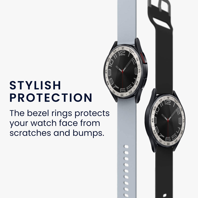 kwmobile Schutzring kompatibel mit Samsung Galaxy Watch 6 Classic 43mm Fitnesstracker - Bezel Ring Lünette