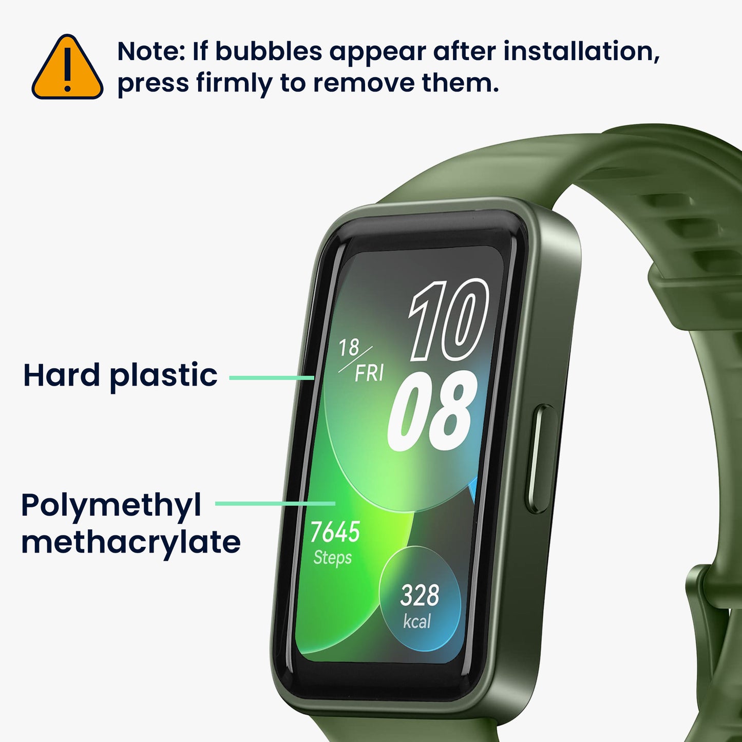 kwmobile Displayschutzfolie kompatibel mit Huawei Band 10 / 9 / 8 Folie Schutzfolie für Fitness Tracker robuster Displayschutz