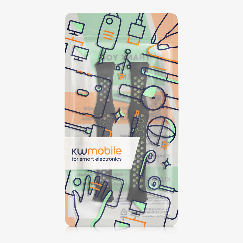 kwmobile Uhrenarmband für Xiaomi Redmi Watch 3 Active Armband Fitnesstracker Band Set Ersatzarmband Smartwatch