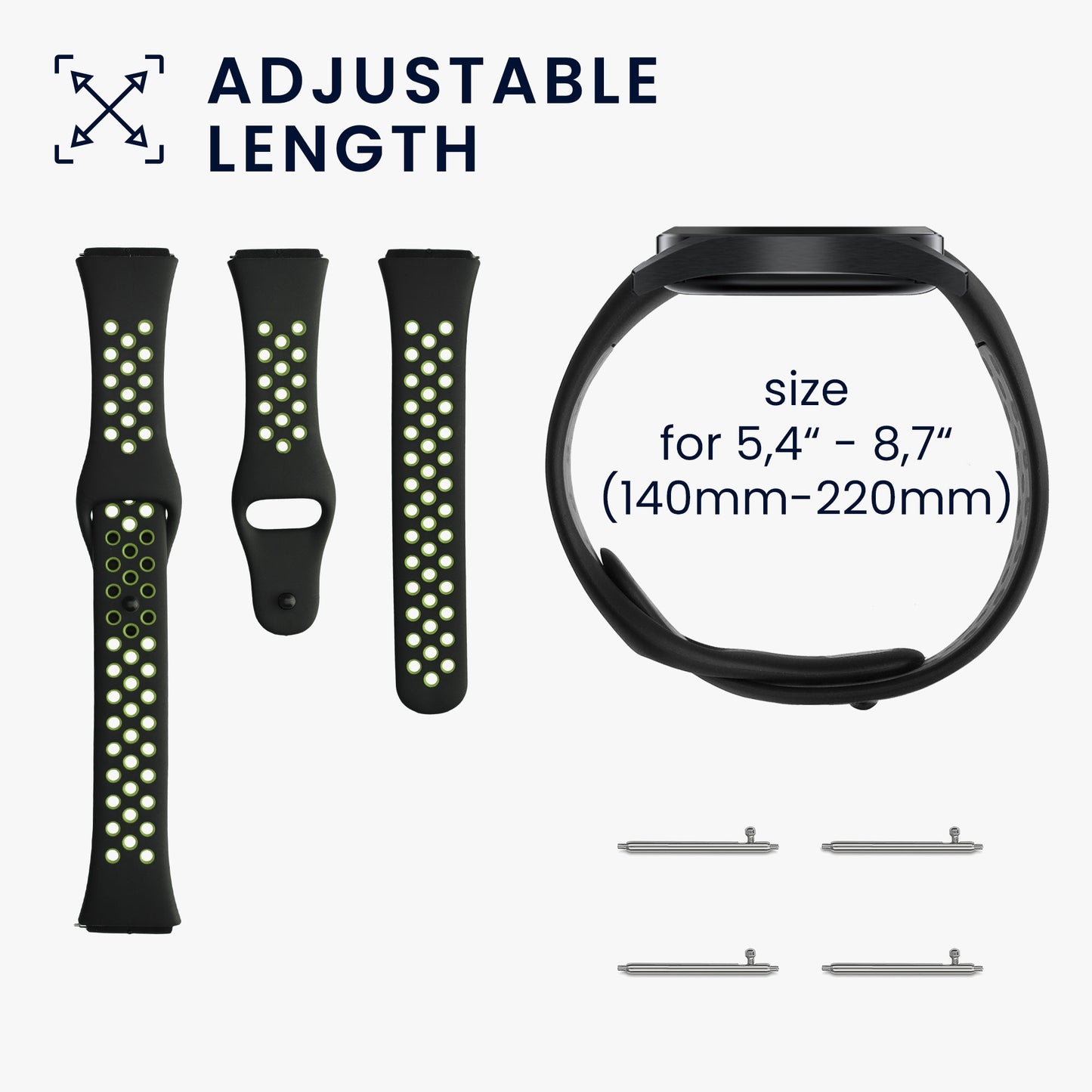kwmobile Uhrenarmband für Xiaomi Redmi Watch 3 Active Armband Fitnesstracker Band Set Ersatzarmband Smartwatch