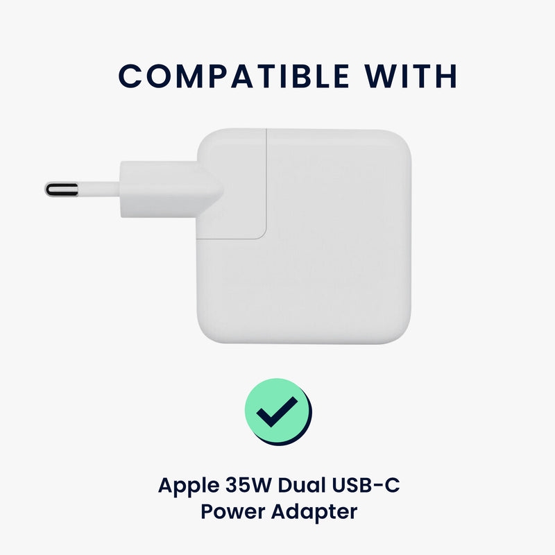 kwmobile Silikon Schutzhülle kompatibel mit Apple 35W Dual USB-C Power Adapter Hülle - Netzteil Full Body Charger Case - Komplettschutz Cover für Aufladegerät