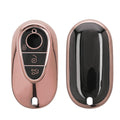 Mercedes Benz 3-Tasten Smart Autoschlüssel Silikon Schlüsselhülle Metallic Silbergrau