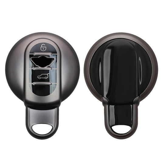 kwmobile Schlüsselhülle für Mini 3-Tasten Smart Key Autoschlüssel Hülle - Autoschlüssel Schlüssel Hülle aus TPU Silikon - Schlüsselschutz Gehäuse in Schwarz matt Schwarz Schwarz matt  [dsg01]