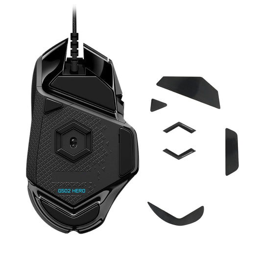 kwmobile Mouse Feet Sticker kompatibel mit Logitech G502 wired (not for wireless) Ersatz Glider - Mausfüße passgenau - Glides in Schwarz Schwarz  