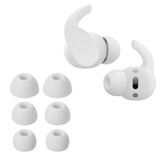 kwmobile 6x Silikonaufsätze für Beats Fit Pro - Ersatz Ohrstöpsel in 3 Größen - Ear Tips für In-Ear Kopfhörer - Zubehör Ersatzpolster in Weiß Weiß  