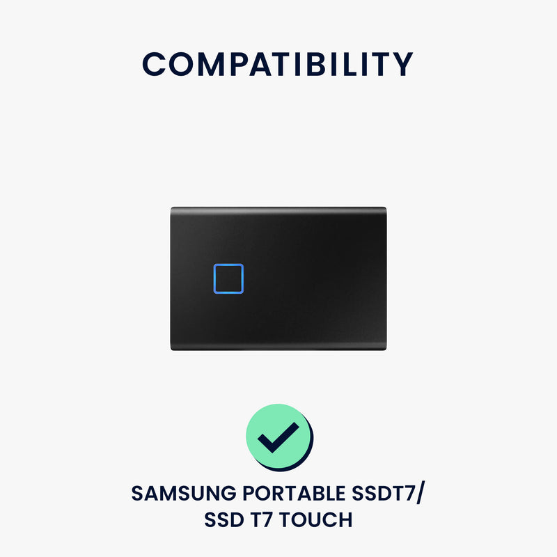 kwmobile Hülle kompatibel mit Samsung Portable SSD T7 / SSD T7 Touch SSD Festplatte - Case Tasche für portable SSD - Tragetasche mit Schlaufe