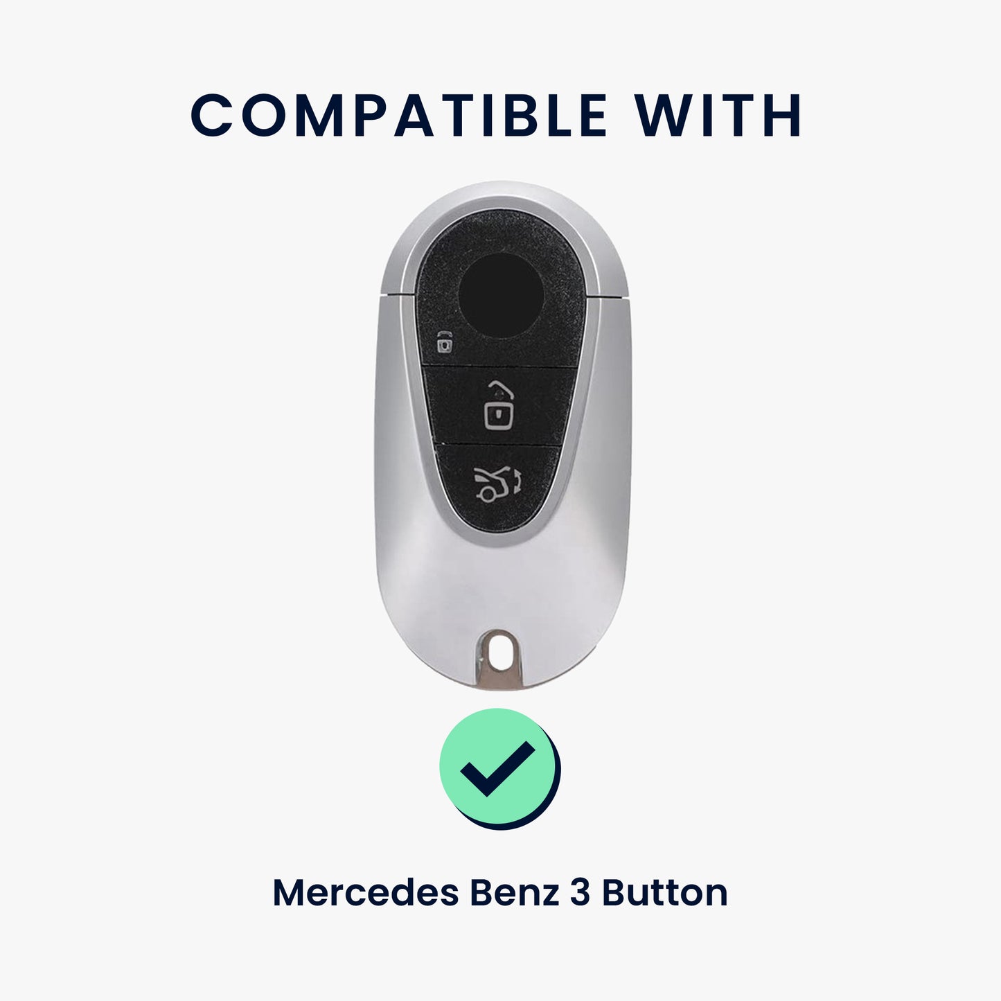 Hülle für Mercedes Benz 3-Tasten Smart Autoschlüssel