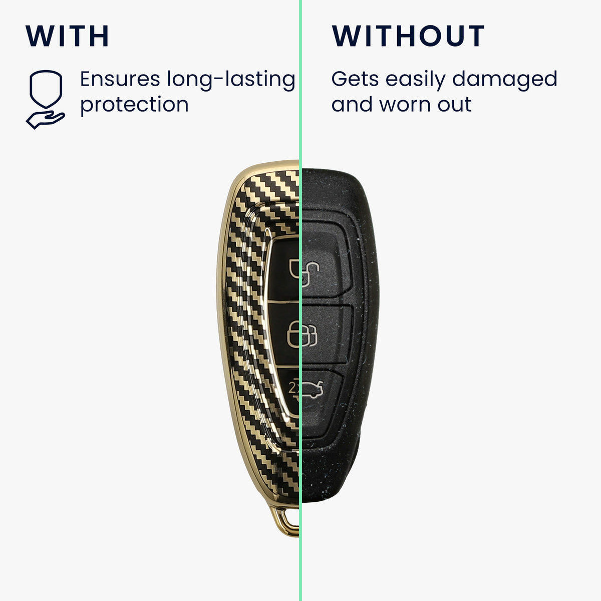 Hülle für Ford 3-Tasten Autoschlüssel Keyless Go