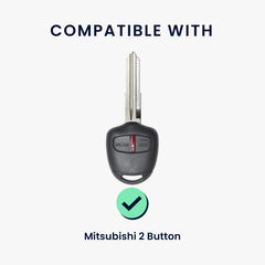Mitsubishi 2-Tasten Autoschlüssel Schlüsselhülle Carbon Gold