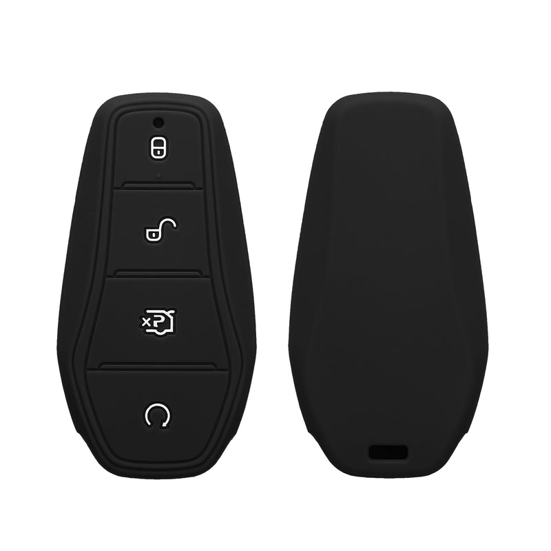 kwmobile Schlüsselhülle für BYD Atto 3 / Sealion / Han / Tang / Dolphin / Seal Hülle - Autoschlüssel Schlüssel Hülle aus Silikon - Schlüsselschutz Gehäuse in Schwarz Schwarz  