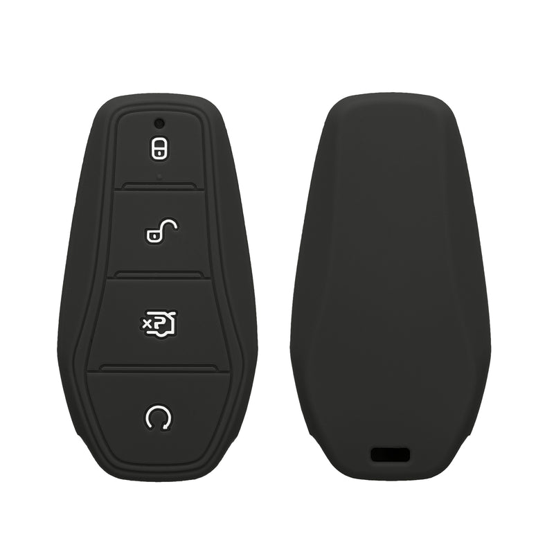 kwmobile Schlüsselhülle für BYD Atto 3 / Sealion / Han / Tang / Dolphin / Seal Hülle - Autoschlüssel Schlüssel Hülle aus Silikon - Schlüsselschutz Gehäuse in Schwarz matt Schwarz matt  