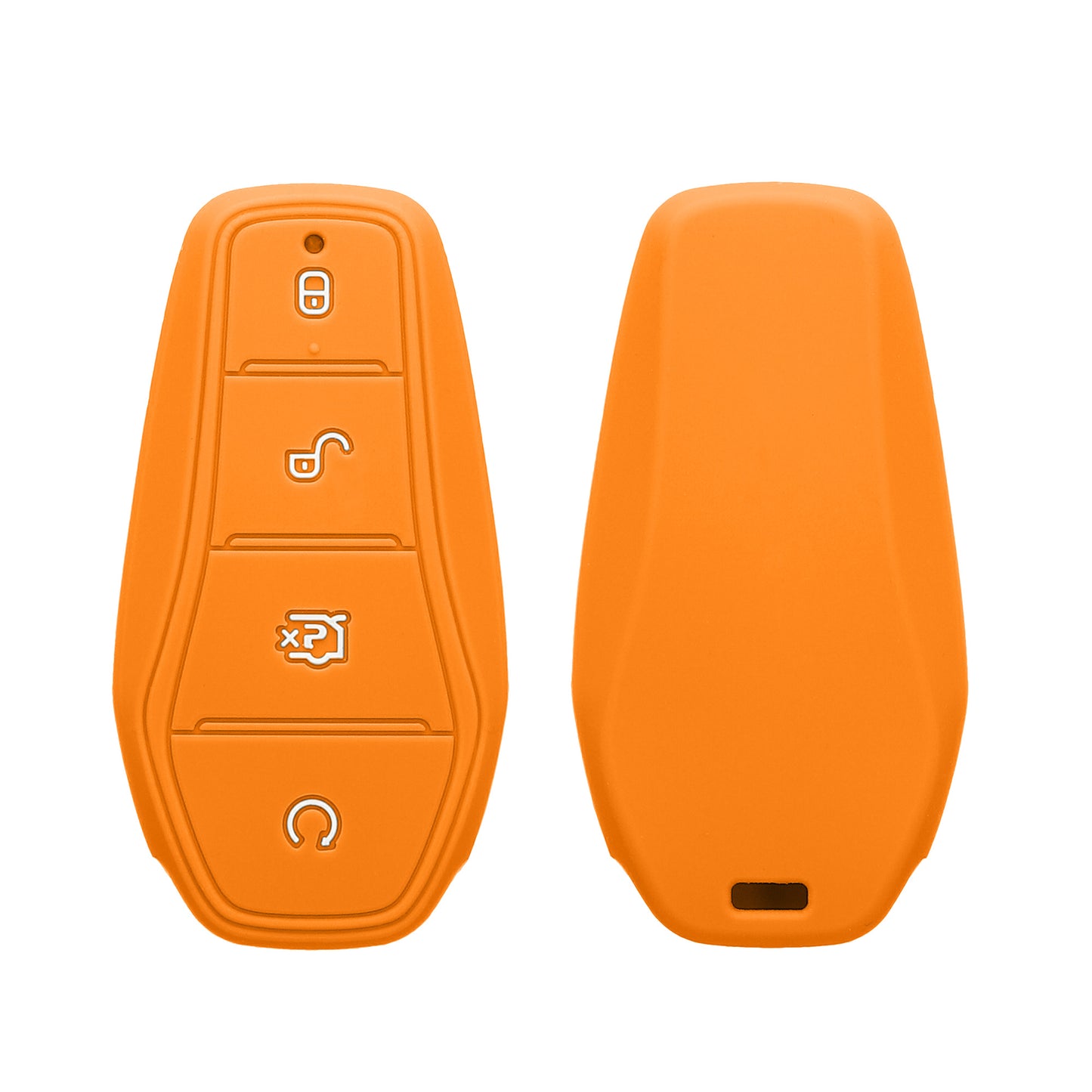 kwmobile Schlüsselhülle für BYD Atto 3 / Sealion / Han / Tang / Dolphin / Seal Hülle - Autoschlüssel Schlüssel Hülle aus Silikon - Schlüsselschutz Gehäuse in Fruity Orange Fruity Orange  