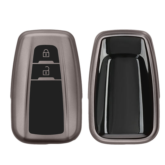 kwmobile Schlüsselhülle für Toyota 2-Tasten Smart Key Autoschlüssel Hülle - Autoschlüssel Schlüssel Hülle aus TPU Silikon - Schlüsselschutz Gehäuse in Schwarz matt Schwarz Schwarz matt  [dsg01]