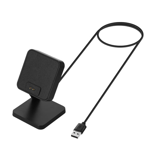 kwmobile USB Ladegerät für Xiaomi Redmi Watch 4 / Redmi Watch 5 / SmartBand 10 9 8 Ladekabel - Ersatz Ladegerät für Smartwatch Fitness Tracker mit Standfunktion - Docking Station mit USB Anschluss Schwarz  