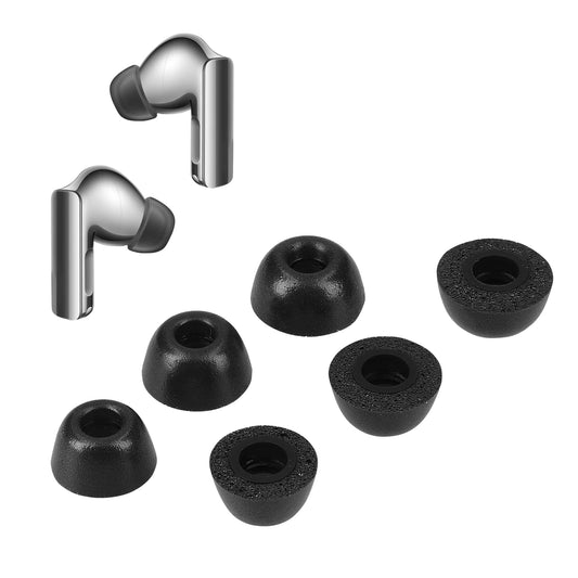 kwmobile 6x Aufsätze für Huawei FreeBuds Pro 3 Ersatz Ohrstöpsel - 3 Größen - Ear Tips für In-Ear Kopfhörer - Zubehör Ersatzpolster in Schwarz Schwarz  