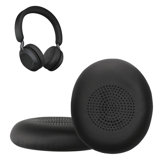 kwmobile 2x Ohr Polster für Jabra Jabra Elite 45h / Evolve2 65 / Evolve2 40 Ohrpolster - Ersatz Ohrpolster - Kopfhörer Ersatzteile - Kopfhörer Ersatzpolster für Over Ear Headphones Schwarz  
