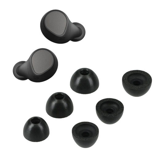 kwmobile 6x Aufsätze für Jabra Elite 7 Pro Ersatz Ohrstöpsel - 3 Größen - Ear Tips für In-Ear Kopfhörer - Zubehör Ersatzpolster in Schwarz Schwarz  