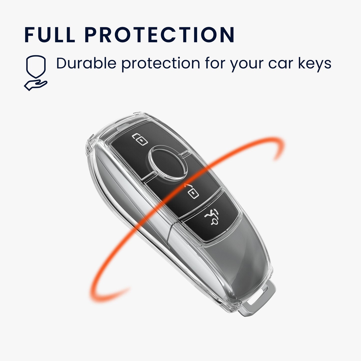 kwmobile Schlüsselhülle für Mercedes Benz Smart Key Autoschlüssel (nur Keyless) Hülle - Autoschlüssel Schlüssel Hülle