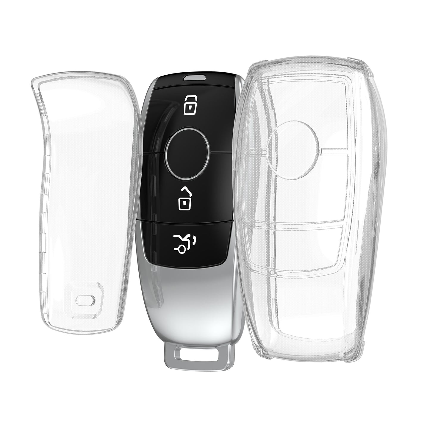 kwmobile Schlüsselhülle für Mercedes Benz Smart Key Autoschlüssel (nur Keyless) Hülle - Autoschlüssel Schlüssel Hülle