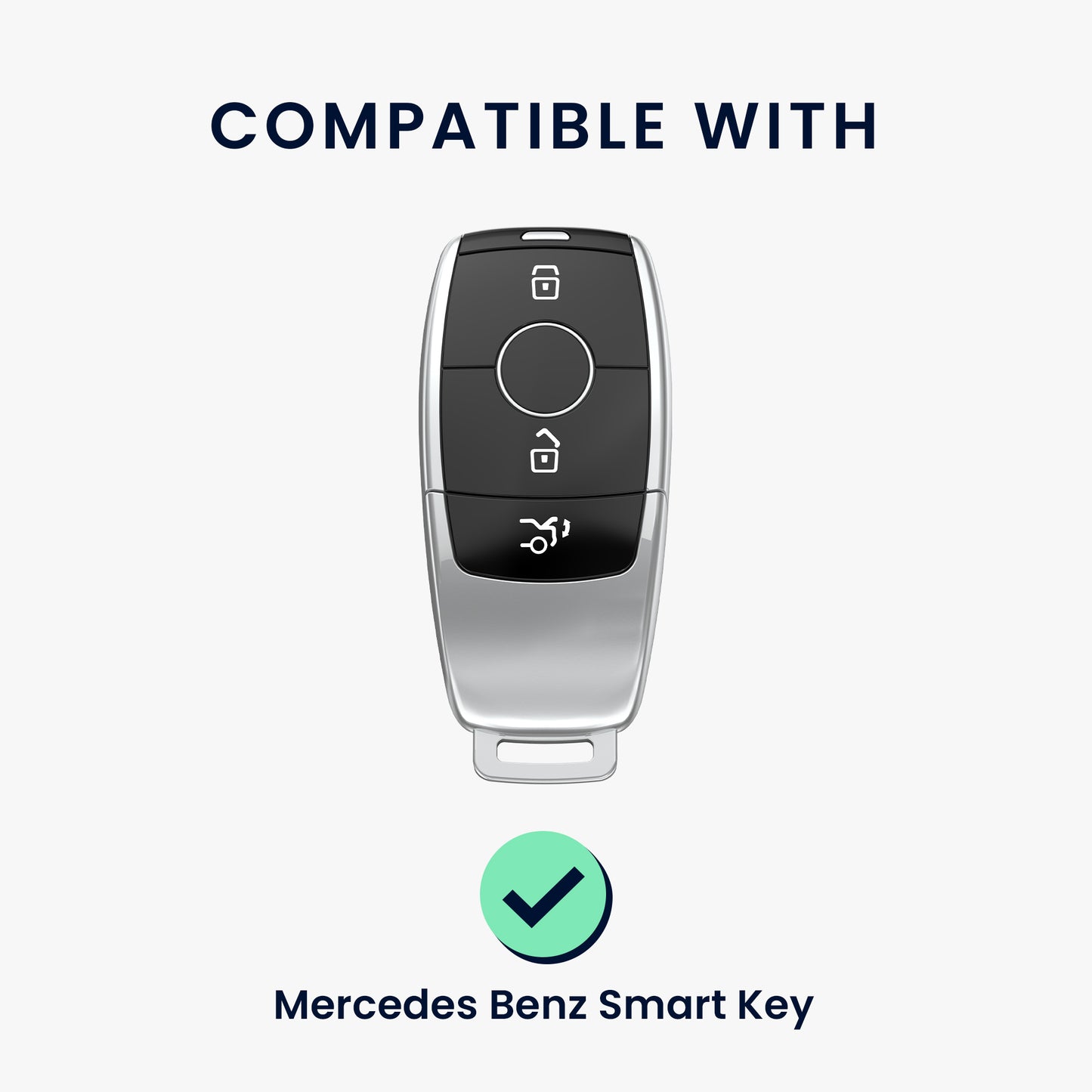 kwmobile Schlüsselhülle für Mercedes Benz Smart Key Autoschlüssel (nur Keyless) Hülle - Autoschlüssel Schlüssel Hülle