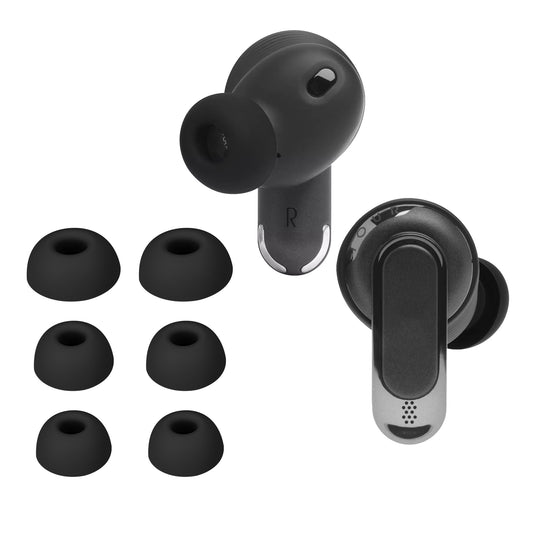 kwmobile 6x Silikonaufsätze für JBL Tour Pro 2 - Ersatz Ohrstöpsel in 3 Größen - Ear Tips für In-Ear Kopfhörer - Zubehör Ersatzpolster in Schwarz Schwarz  