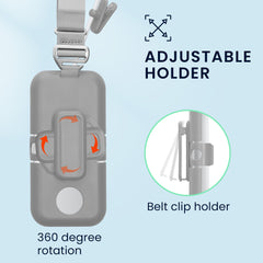 Apple Vision Pro Batterie Halterung mit Gürtelclip und Schultergurt