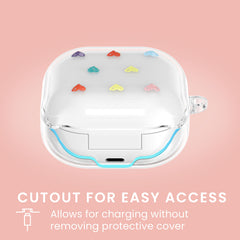 Samsung Galaxy Buds FE Hülle Herzen Bunt