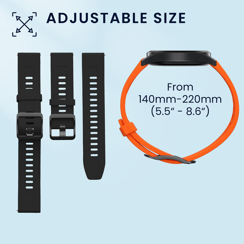 kwmobile Uhrenarmband für Xiaomi Watch S4 / S4 Sport / S3 / S2 / Watch S1 Active / Watch 5 Active Armband Fitnesstracker Band Set Ersatzarmband Smartwatch