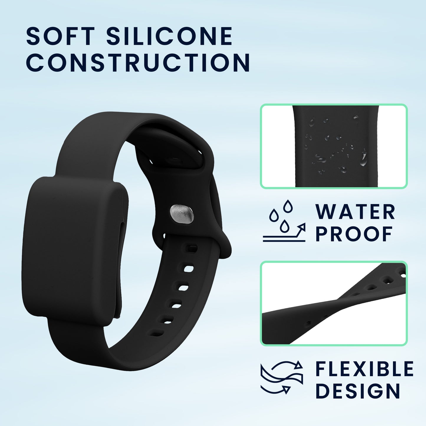 kwmobile Silikon Uhrenarmband für Whoop 5.0 / Whoop 4.0 / 3.0 Armband - Ersatzarmband für Fitnesstracker - Wechselarmband Smartwatch