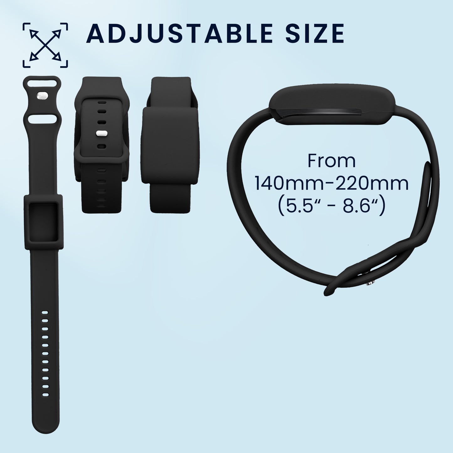 kwmobile Silikon Uhrenarmband für Whoop 5.0 / Whoop 4.0 / 3.0 Armband - Ersatzarmband für Fitnesstracker - Wechselarmband Smartwatch