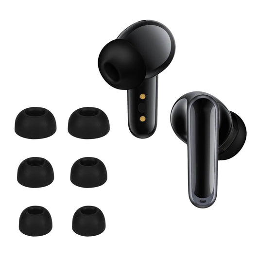 kwmobile 6x Silikonaufsätze für Anker Soundcore P40i / Soundcore P20i - Ersatz Ohrstöpsel in 3 Größen - Ear Tips für In-Ear Kopfhörer - Zubehör Ersatzpolster in Schwarz Schwarz  