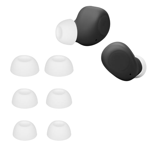 kwmobile 6x Silikonaufsätze für JBL WAVE BUDS - Ersatz Ohrstöpsel in 3 Größen - Ear Tips für In-Ear Kopfhörer - Zubehör Ersatzpolster in Weiß Weiß  