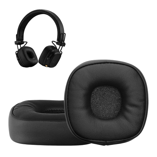 kwmobile 2x Ohr Polster für Marshall Major V / Major 5 Ohrpolster - Ersatz Ohrpolster - Kopfhörer Ersatzteile - Kopfhörer Ersatzpolster für Over Ear Headphones Schwarz  