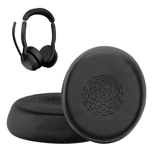 kwmobile 2x Ohr Polster für Jabra Evolve2 55 Ohrpolster - Ersatz Ohrpolster - Kopfhörer Ersatzteile - Kopfhörer Ersatzpolster für Over Ear Headphones Schwarz  