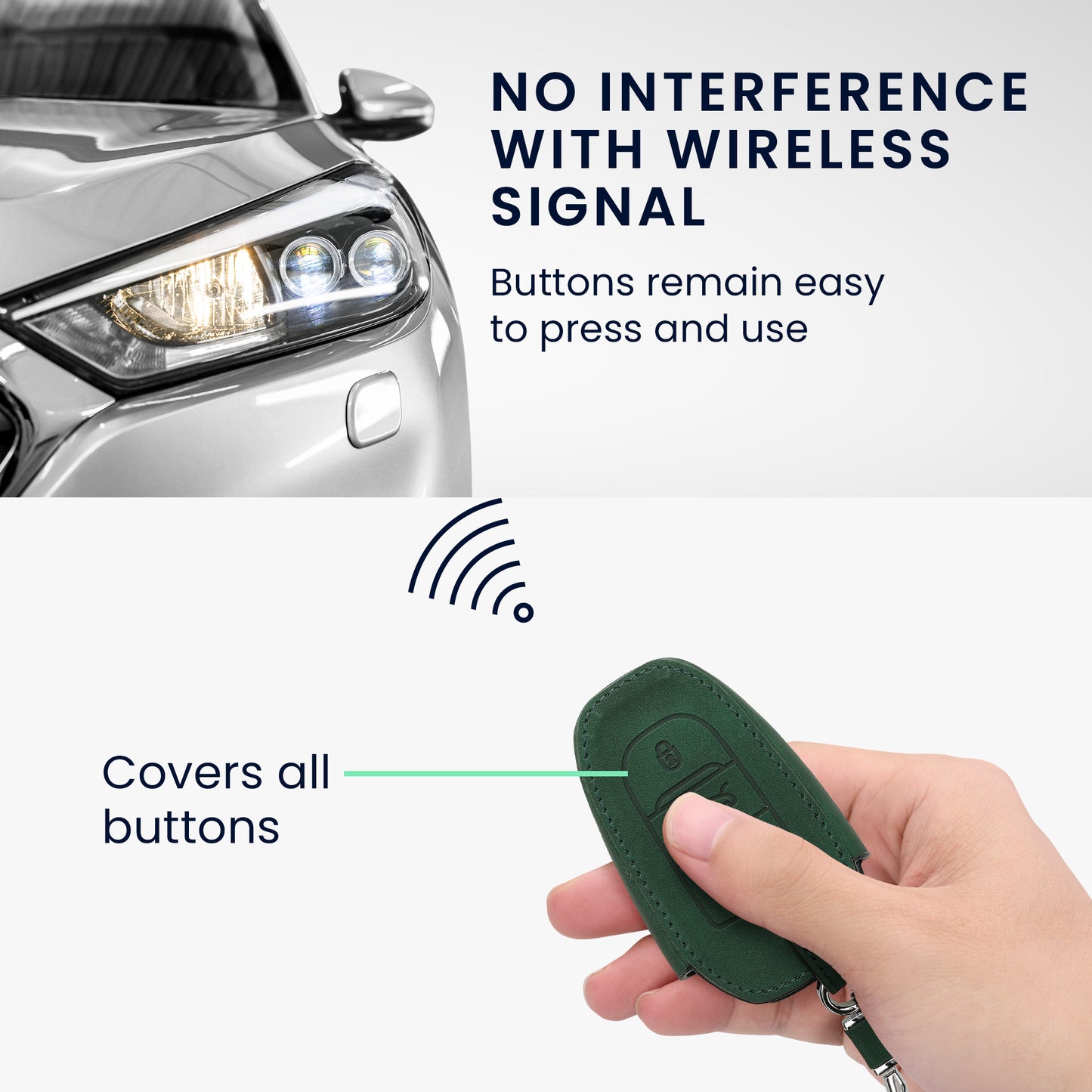 kwmobile Schlüsselhülle für Opel 3-Tasten Smartkey Autoschlüssel Keyless Go Hülle - Autoschlüssel Schlüssel Hülle - Schlüsselcover aus Kunstleder
