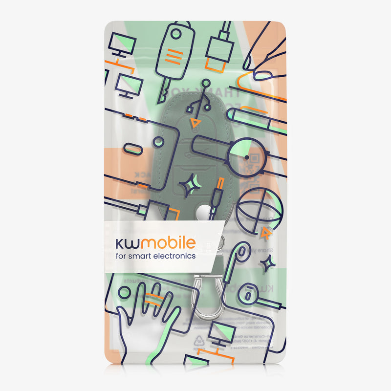 kwmobile Schlüsselhülle für Opel 3-Tasten Smartkey Autoschlüssel Keyless Go Hülle - Autoschlüssel Schlüssel Hülle - Schlüsselcover aus Kunstleder