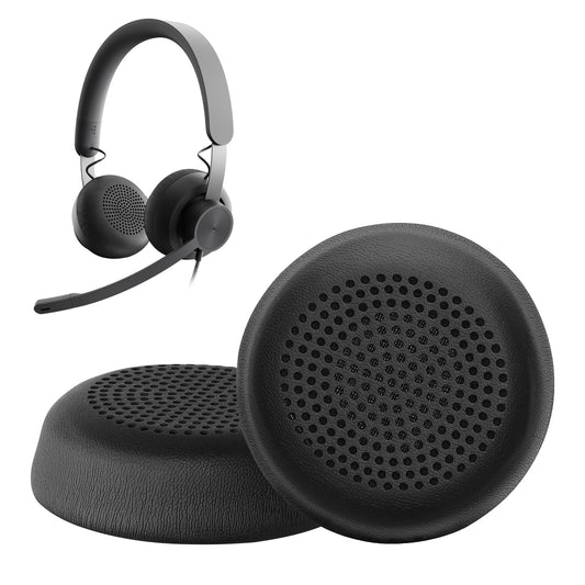 kwmobile 2x Ohr Polster für Logitech Zone Wired Ohrpolster - Ersatz Ohrpolster - Kopfhörer Ersatzteile - Kopfhörer Ersatzpolster für Over Ear Headphones Schwarz  